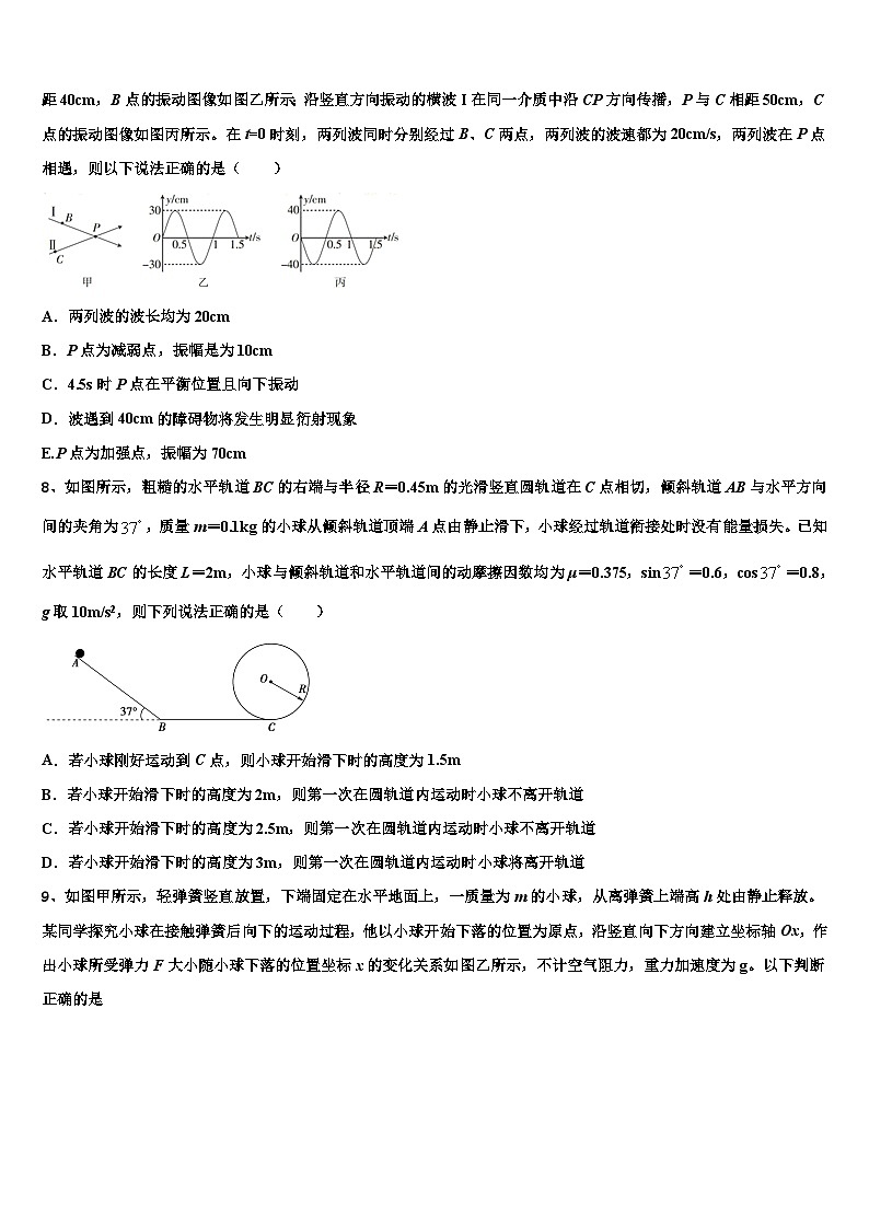 2026届湖南省衡阳县第三中学高考物理押题试卷含解析第3页