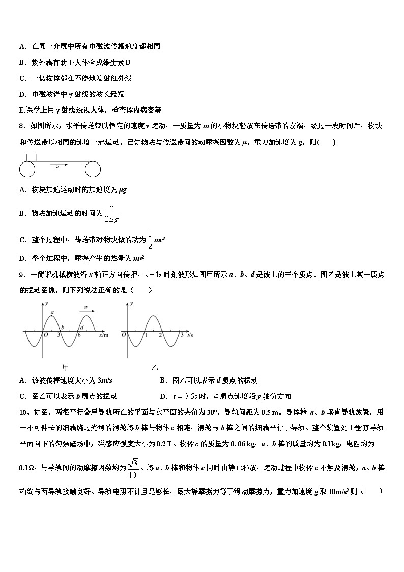 2026届湖南省衡阳县第四中学高考冲刺模拟物理试题含解析第3页