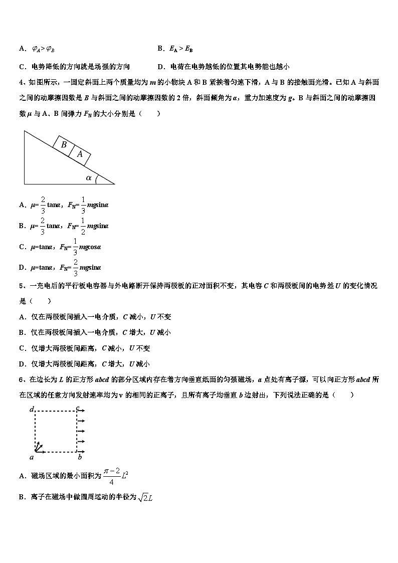 2026届湖南省衡阳县江山中英文学校高考全国统考预测密卷物理试卷含解析第2页