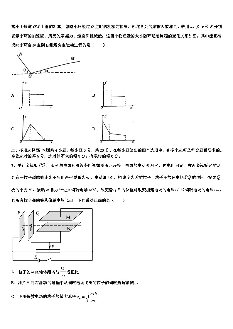 2026届湖南省怀化市中方县一中高考仿真卷物理试卷含解析第3页