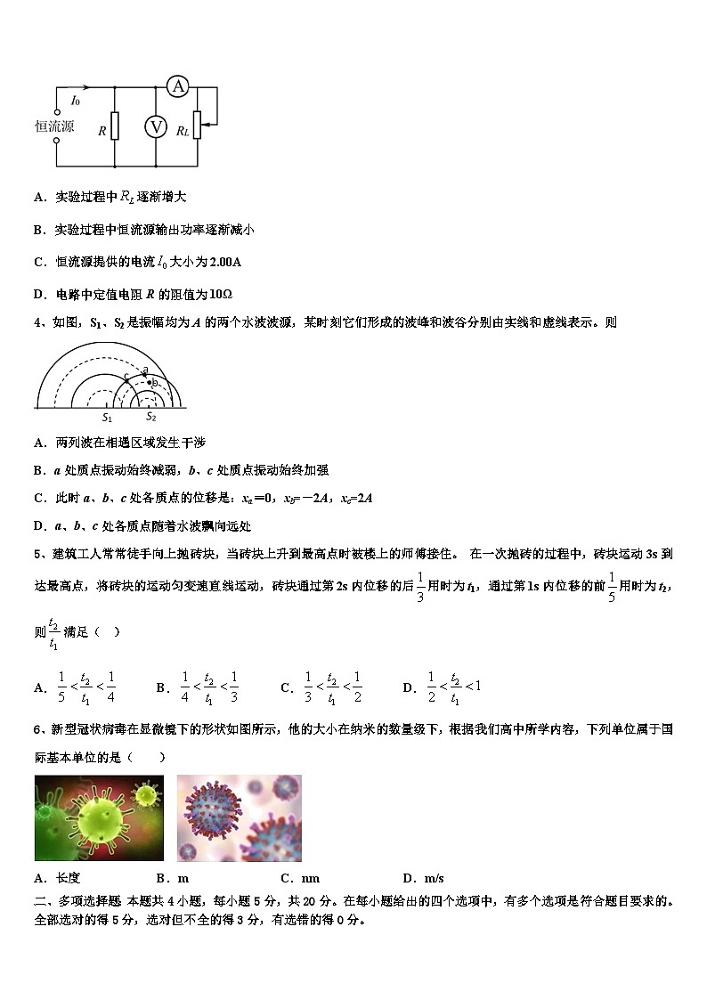 2026届湖南省两校联考高考仿真卷物理试卷含解析第2页