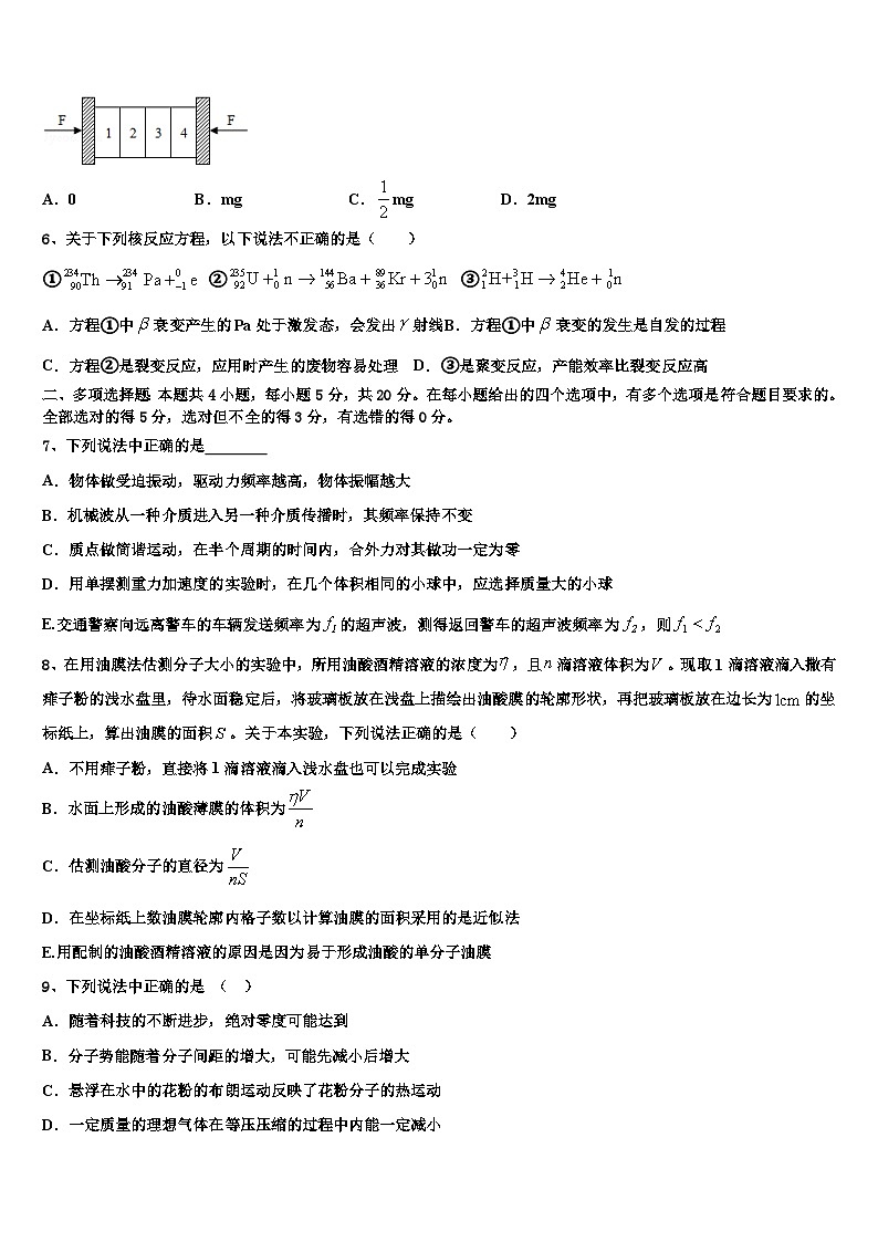 2026届湖南省怀化市中方县二中高考适应性考试物理试卷含解析第3页