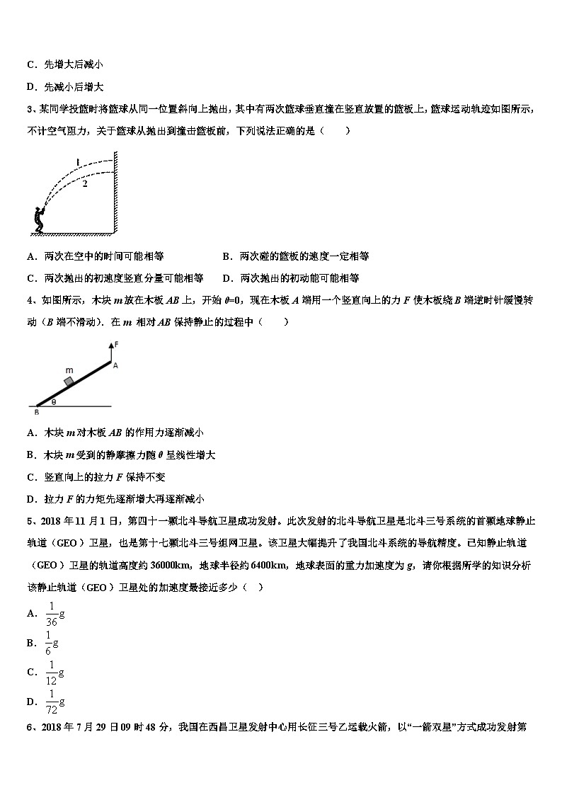 2026届湖南省涟源一中高考临考冲刺物理试卷含解析第2页