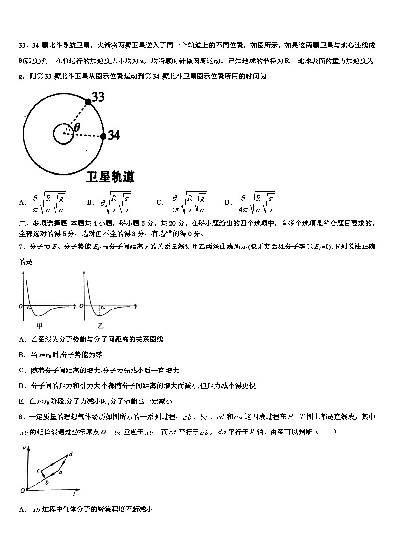 2026届湖南省涟源一中高考临考冲刺物理试卷含解析第3页