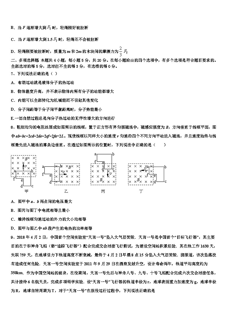 2026届湖南省浏阳一中高考物理四模试卷含解析第3页
