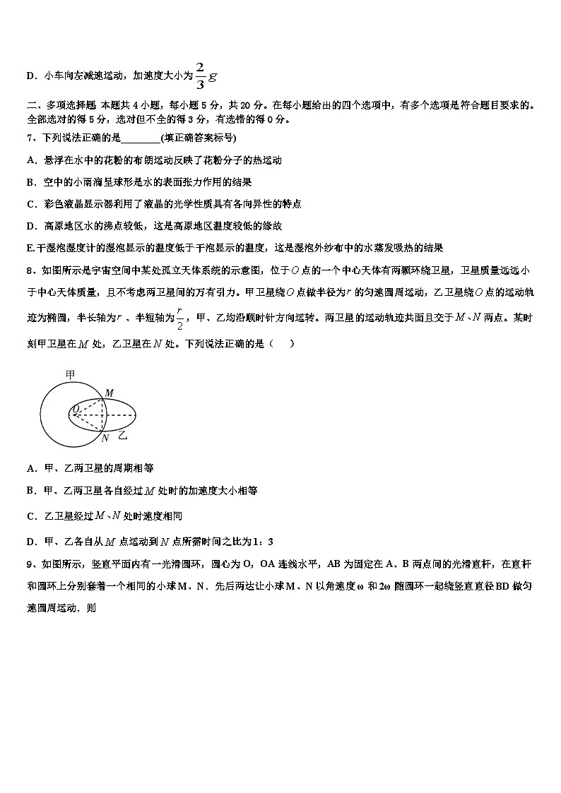 2026届湖南省宁乡市第一高级中学高考仿真卷物理试题含解析第3页