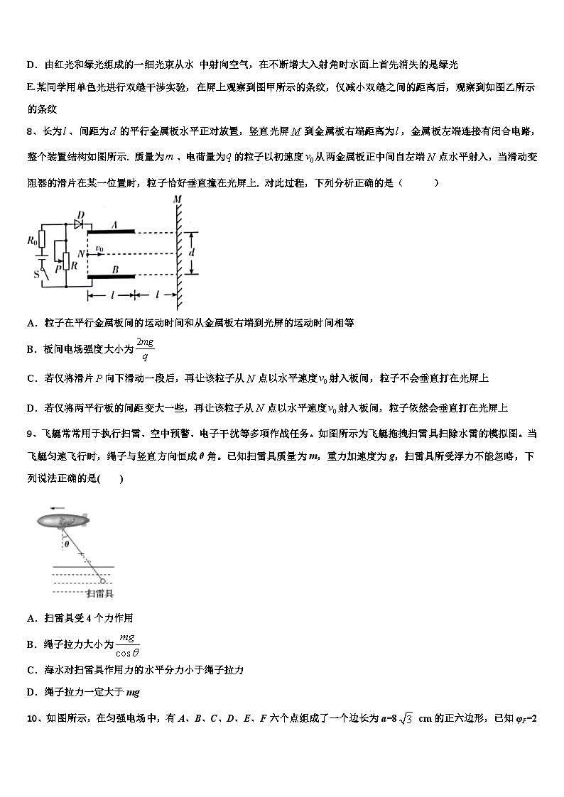 2026届湖南省邵东县两市镇第二中学高考物理押题试卷含解析第3页