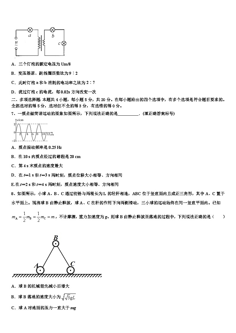 2026届湖南省武冈市第二中学高考物理必刷试卷含解析第3页