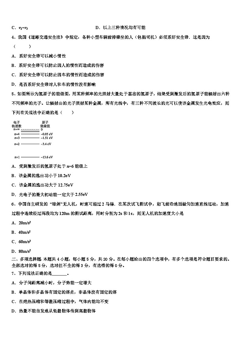 2026届湖南省湘南中学高考物理倒计时模拟卷含解析第2页