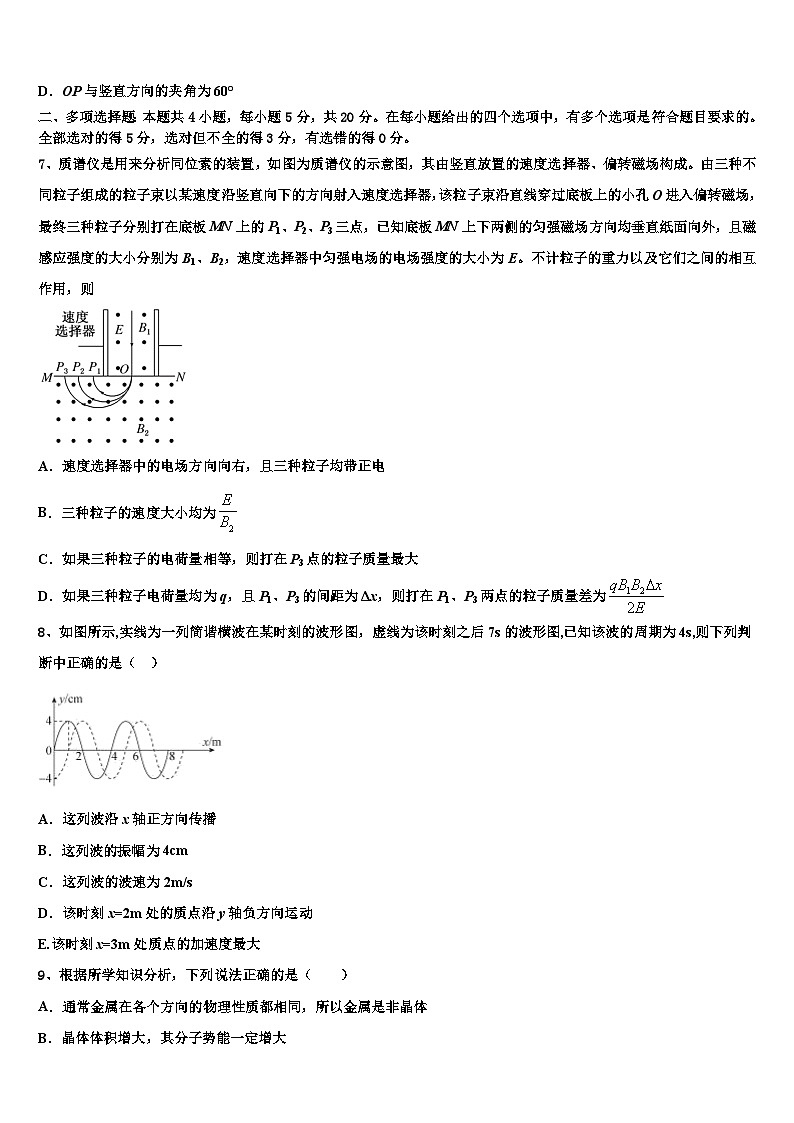 2026届湖南省雅礼中学高考冲刺押题（最后一卷）物理试卷含解析第3页