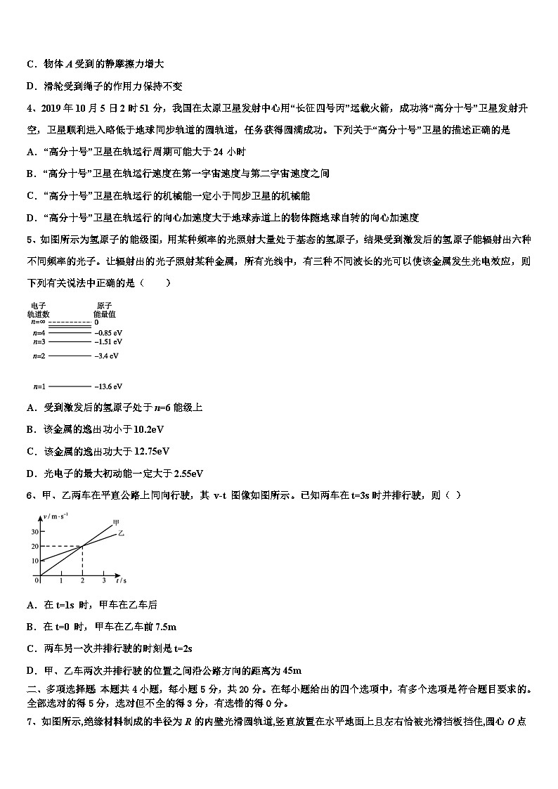 2026届湖南省湘西自治州四校高考仿真卷物理试题含解析第2页