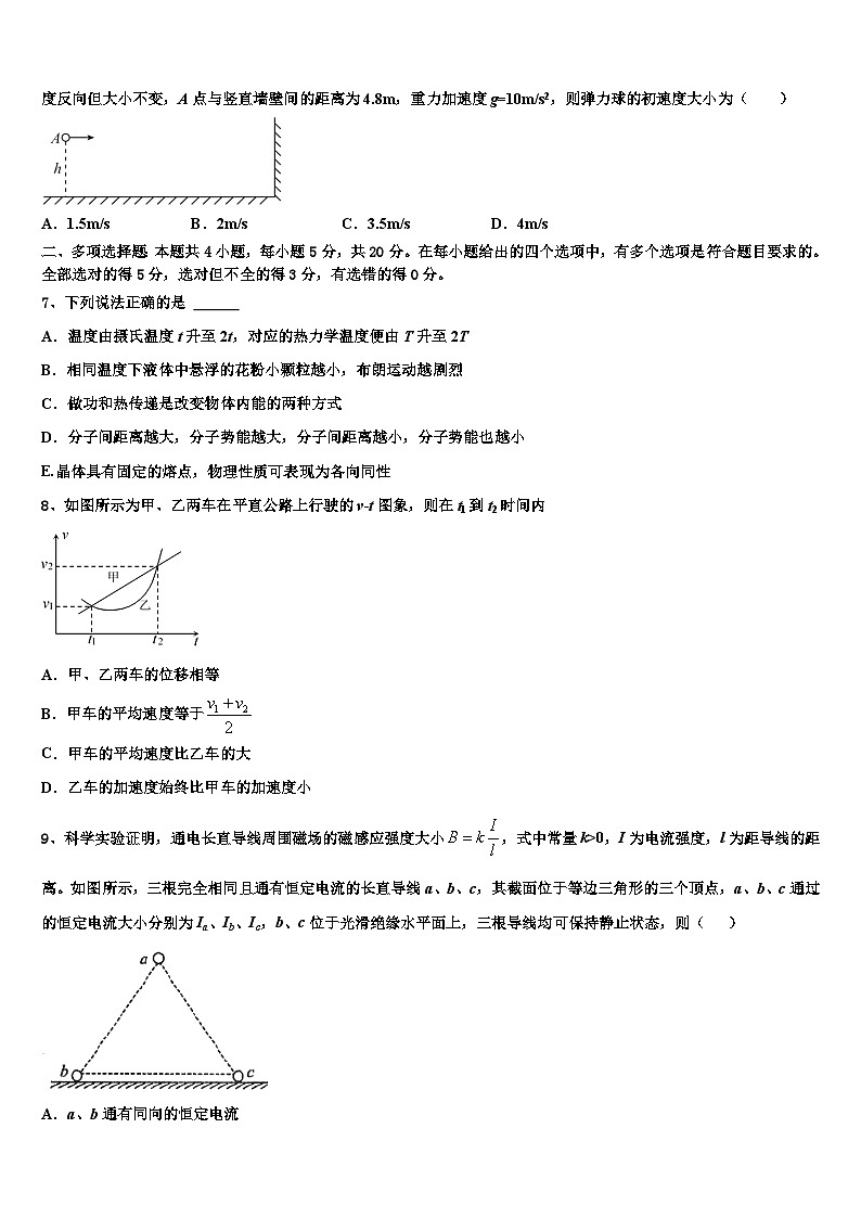 2026届湖南省岳阳市岳阳一中高考全国统考预测密卷物理试卷含解析第3页