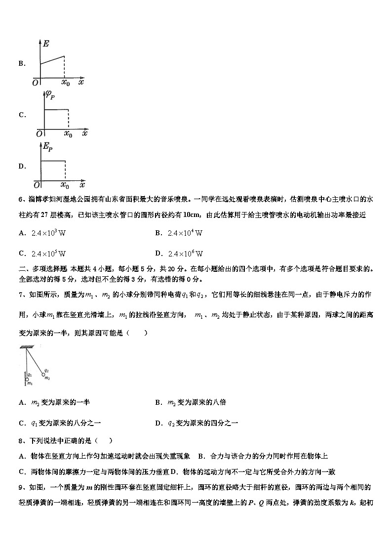 2026届湖南省长沙浏阳市高考考前模拟物理试题含解析第3页