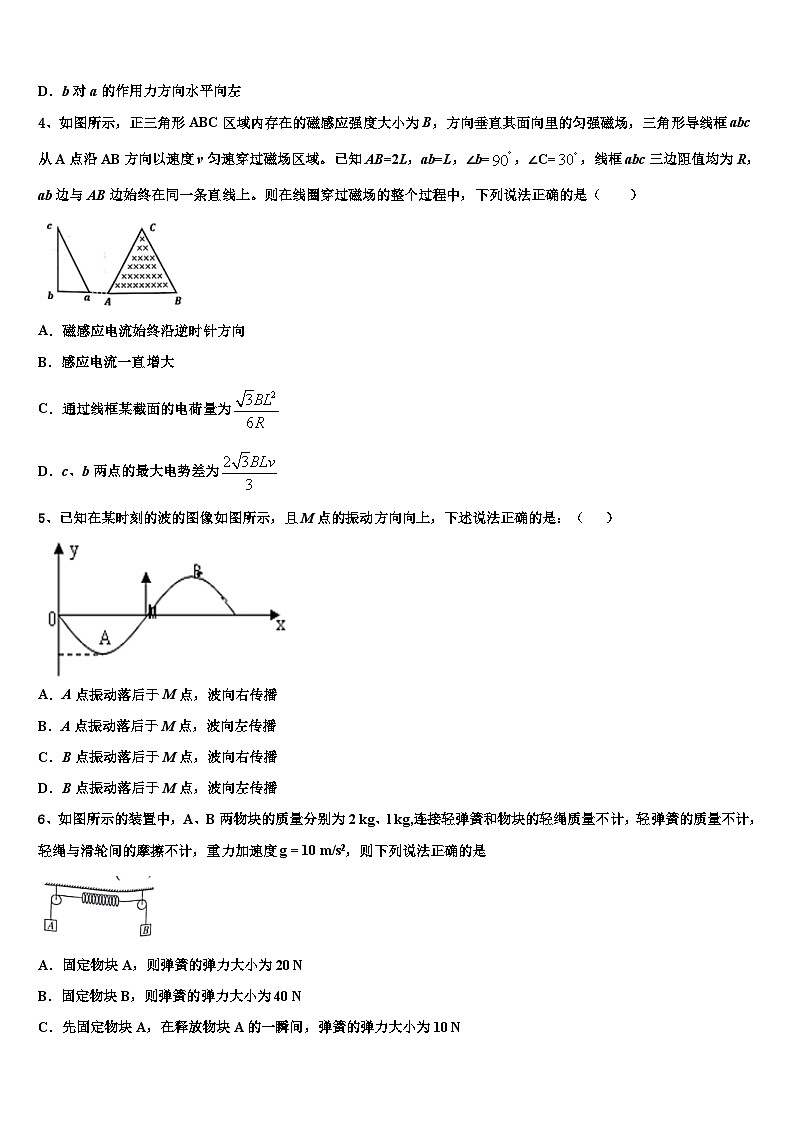 2026届湖南省长沙市地质中学高考物理押题试卷含解析第2页
