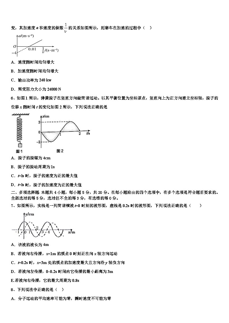2026届湖南省岳阳市两校高三冲刺模拟物理试卷含解析第2页