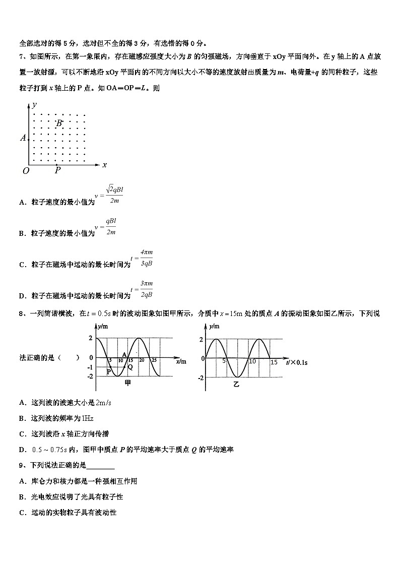 2026届湖南省长沙市湖南师大附中高三下学期第五次调研考试物理试题含解析第3页