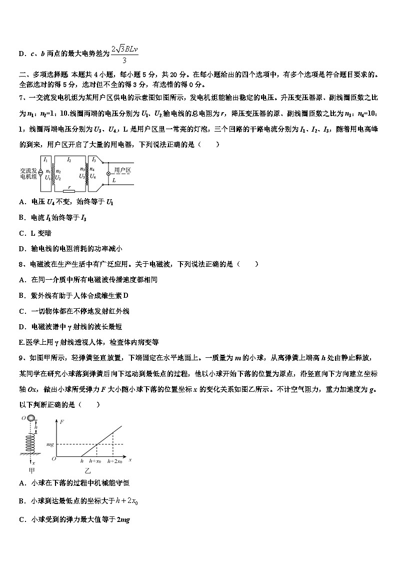 2026届湖南省长沙市第二十一中学高三3月份模拟考试物理试题含解析第3页