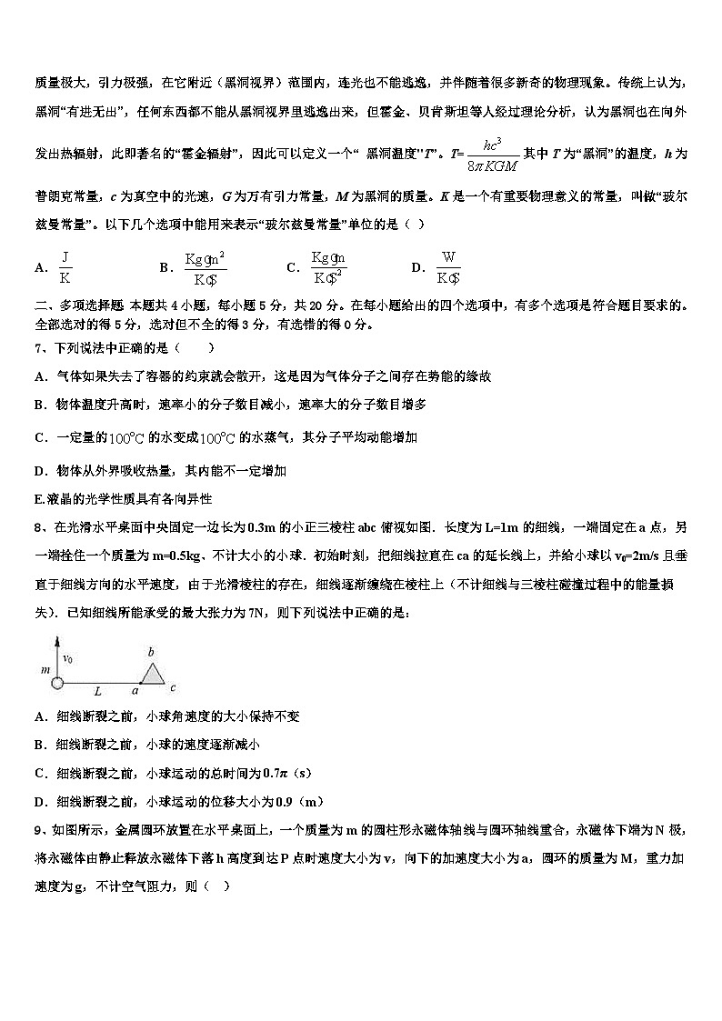 2026届湖南省湘南高三下学期联合考试物理试题含解析第3页