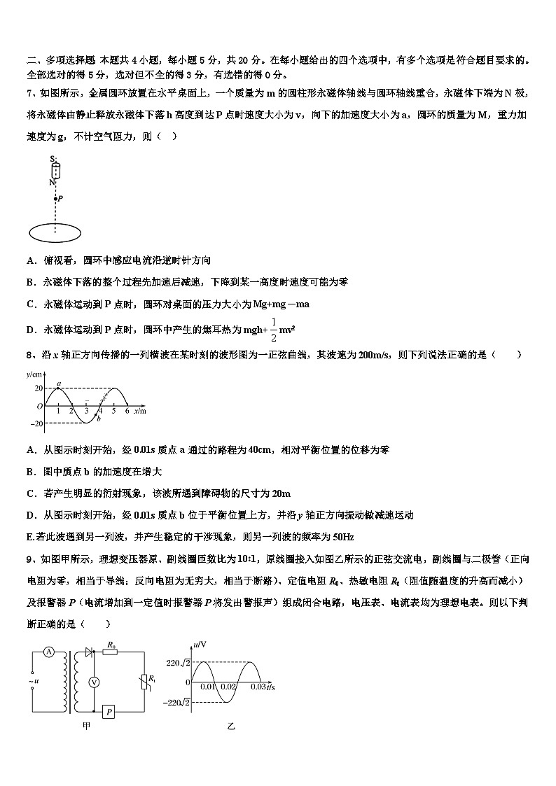 2026届湖南省邵阳市洞口一中、隆回一中、武冈二中高三最后一模物理试题含解析第3页