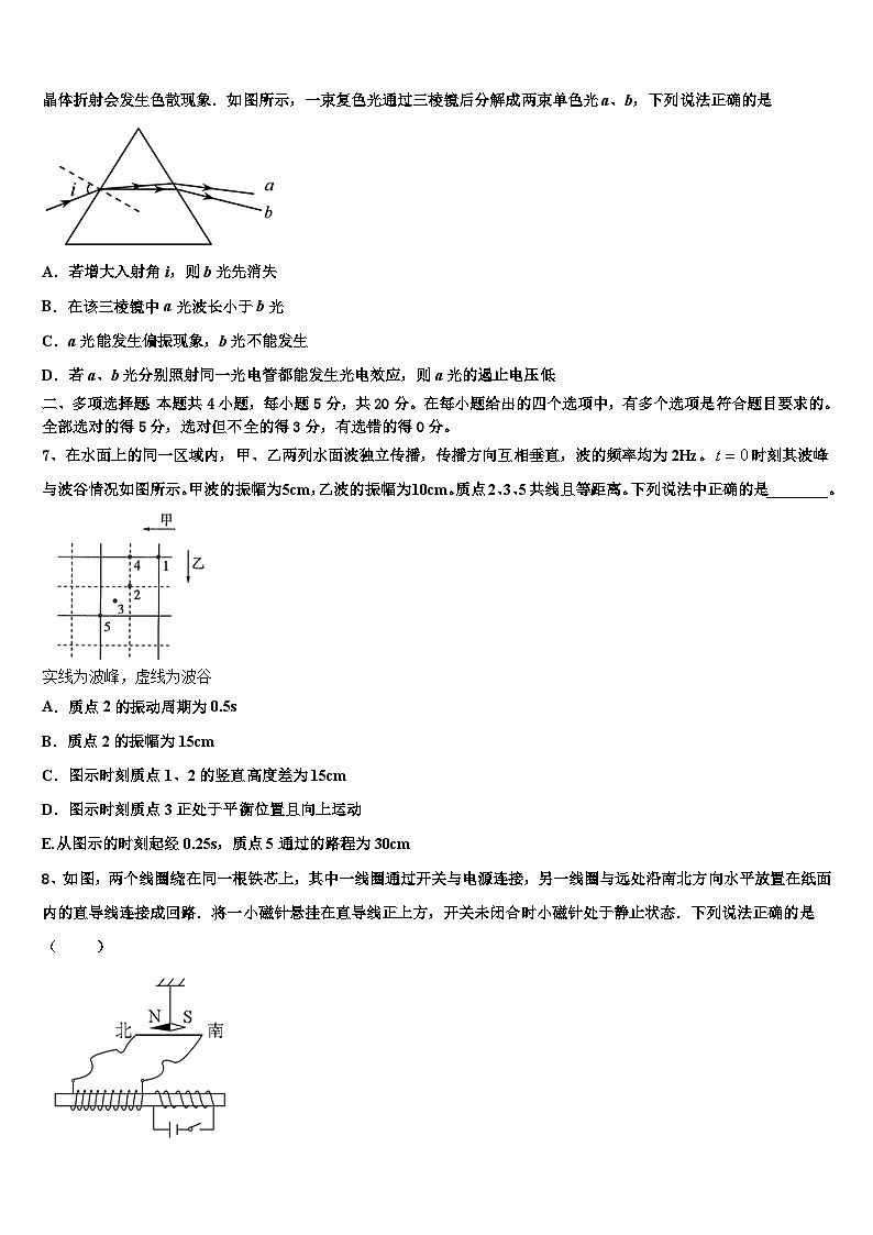 2026届湖南省浏阳一中等湘东五校中学高三最后一模物理试题含解析第3页