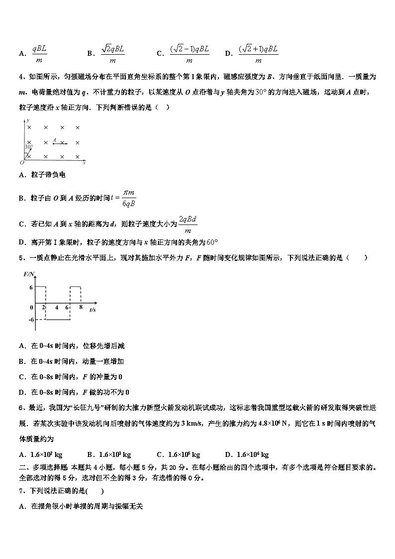 2026届湖南省衡阳县清潭中学高三下学期联合考试物理试题含解析第2页
