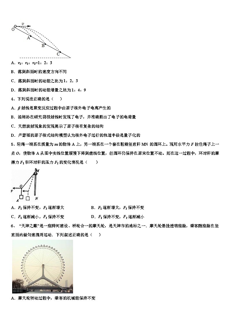 2026届湖南省衡阳县江山中英文学校高三压轴卷物理试卷含解析第2页