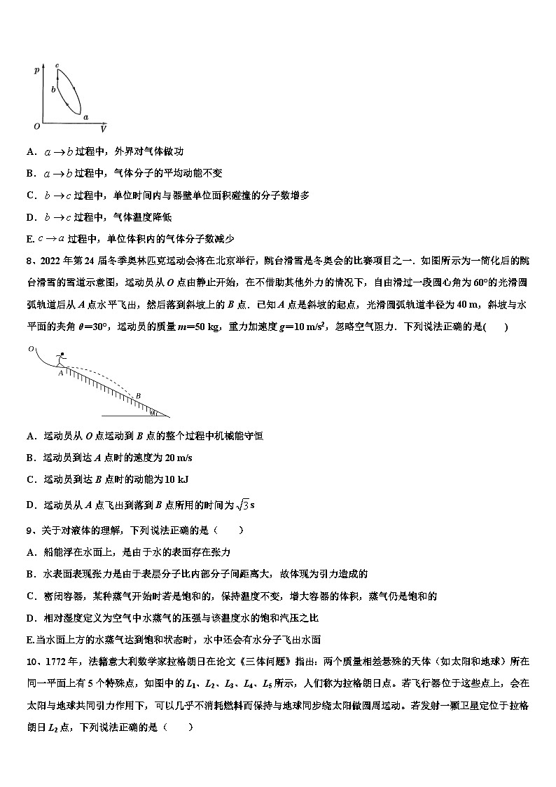 2026届湖南省衡阳县高三下学期联合考试物理试题含解析第3页