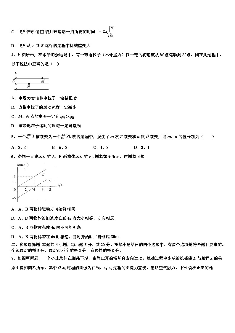 2026届湖南省浏阳一中等湘东五校高三3月份第一次模拟考试物理试卷含解析第2页