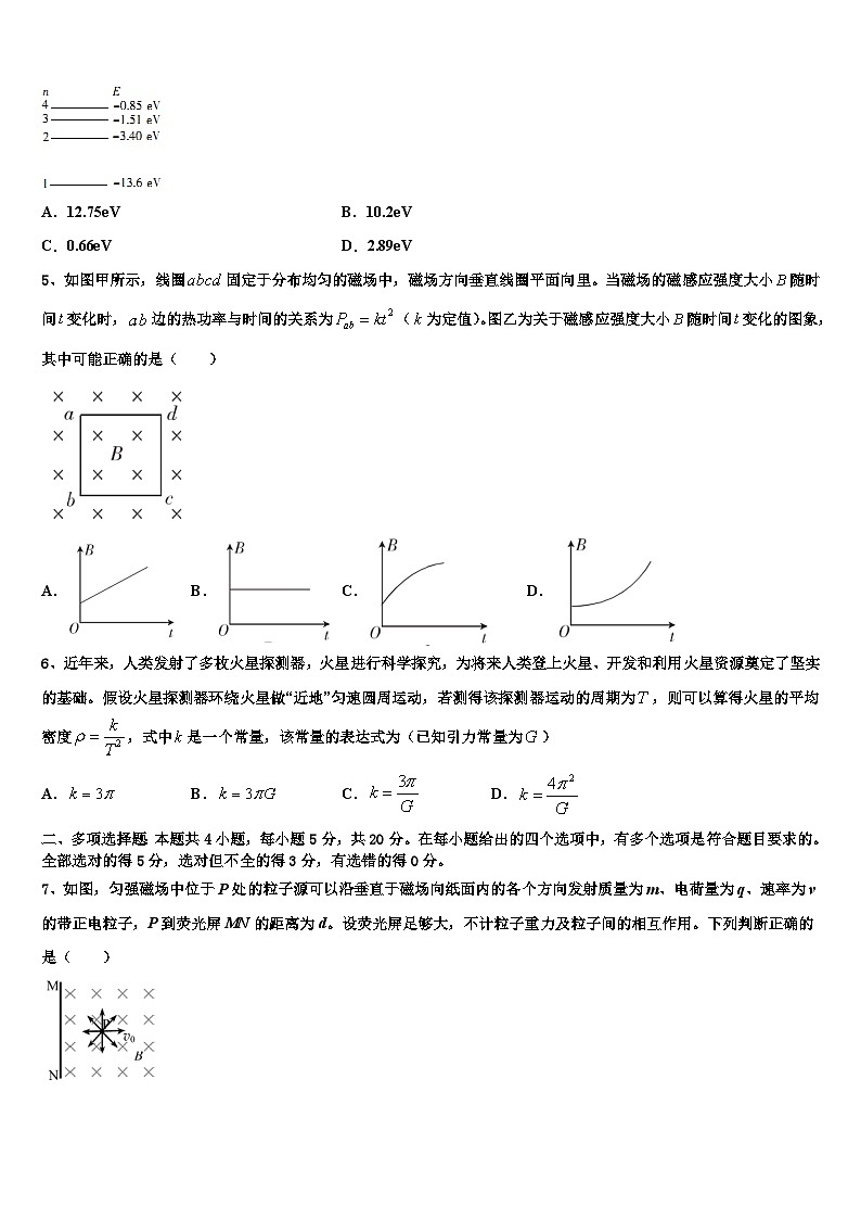 2026届湖南省衡阳八中高三下学期第五次调研考试物理试题含解析第2页