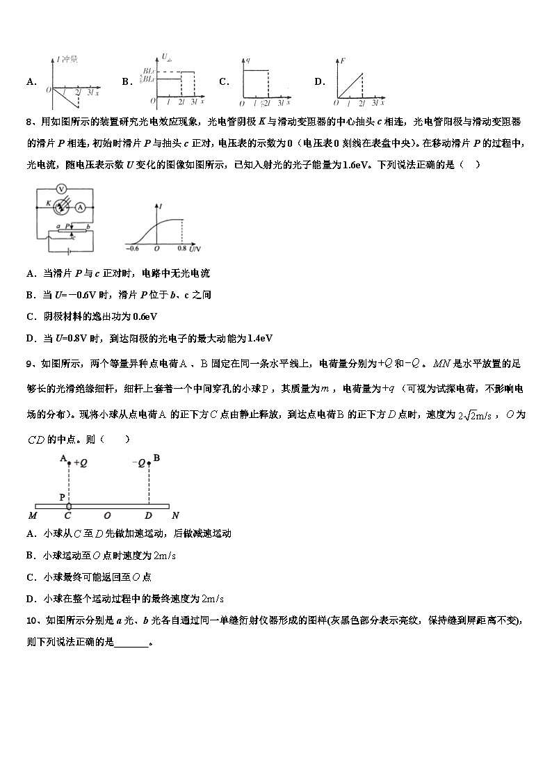 2026届湖南省郴州市湘南中学高三3月份第一次模拟考试物理试卷含解析第3页