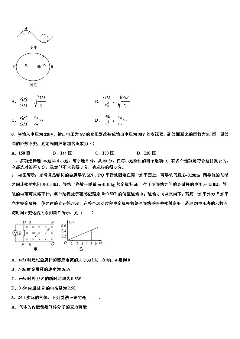 2026届湖南省常德市石门县二中高三下学期联合考试物理试题含解析第3页
