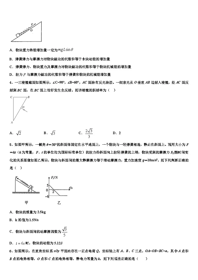 2026届湖南省衡阳市祁东县第二中学高三下学期联合考试物理试题含解析第2页