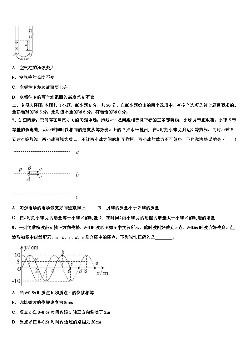 2026届湖南省衡阳市衡阳县第四中学高三最后一模物理试题含解析第3页