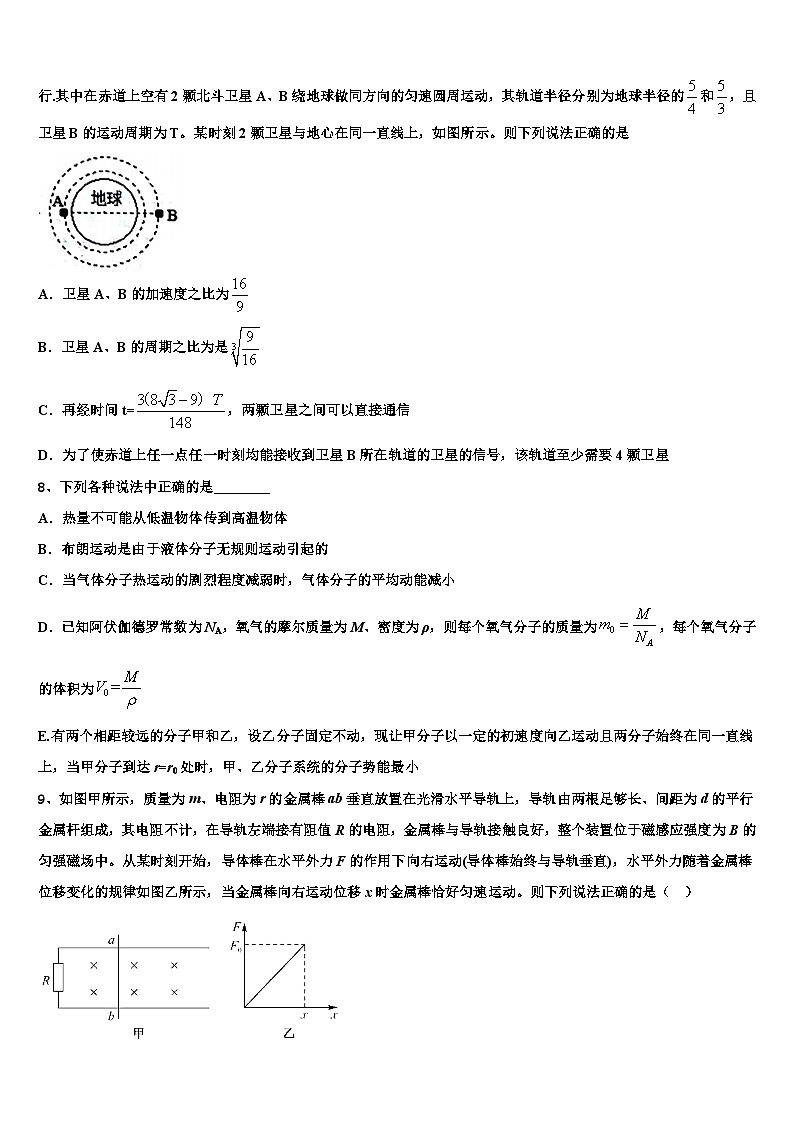 2026届湖北省枣阳市白水高中高三（最后冲刺）物理试卷含解析第3页