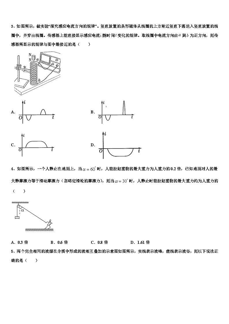 2026届湖南省常德市淮阳中学高三下第一次测试物理试题含解析第2页