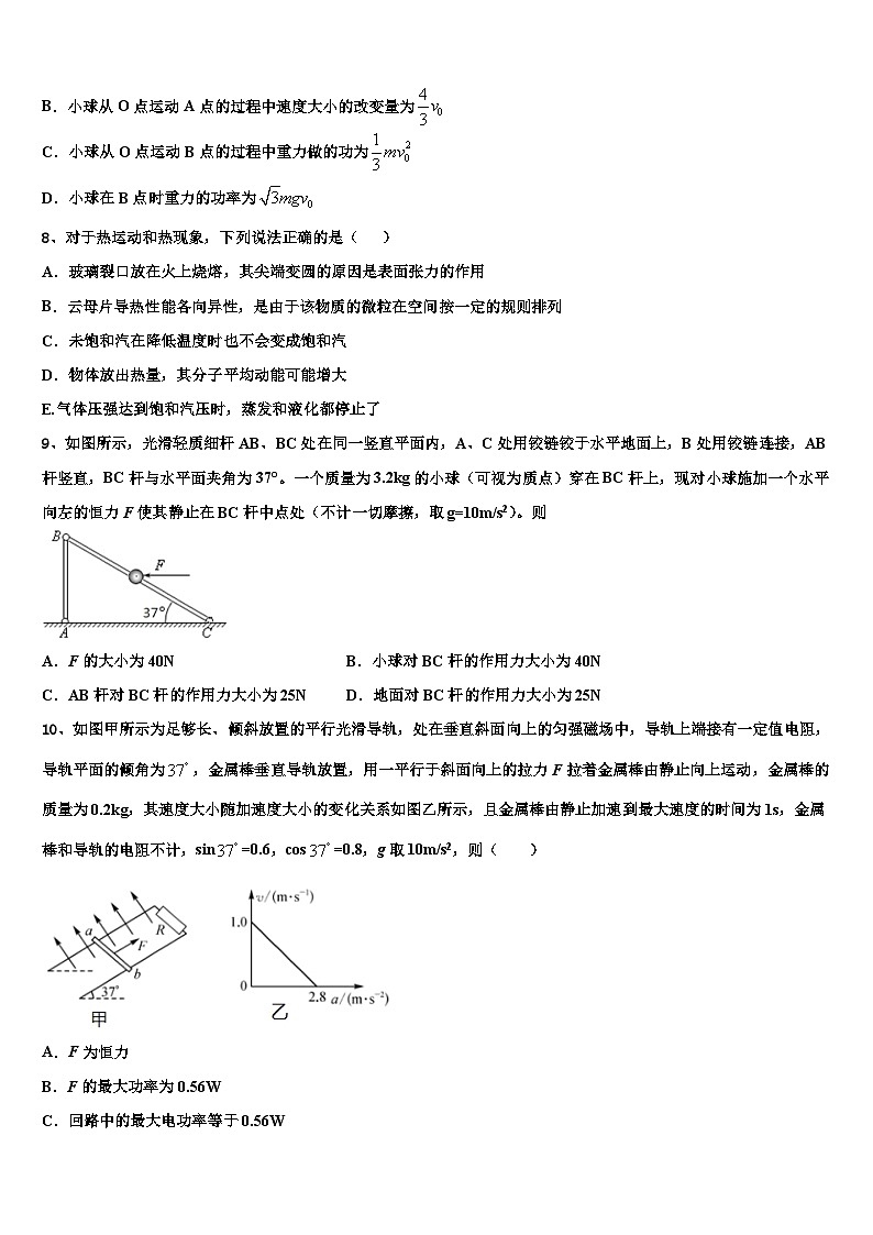 2026届湖南省百所重点名校高三3月份模拟考试物理试题含解析第3页