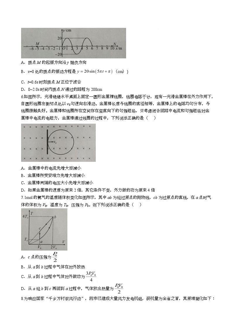 湖北省孝感市2026届高三上学期一模物理试题（Word版附答案）第3页