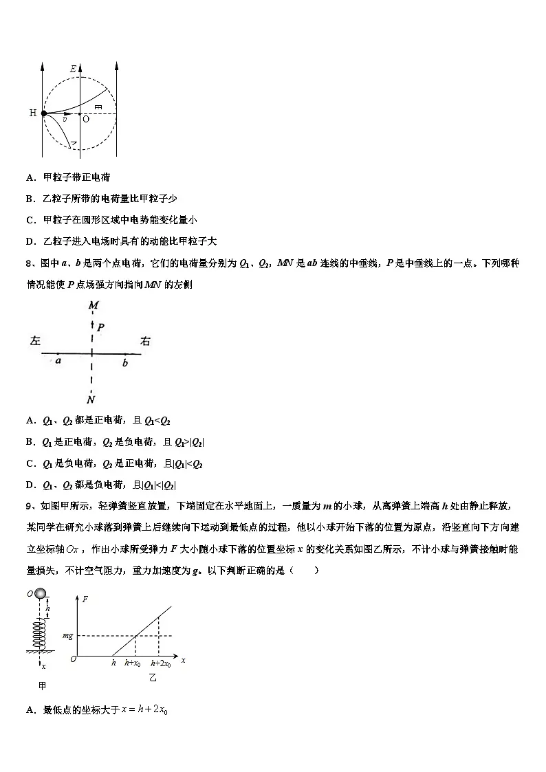 2026届湖南省长沙市三校高考物理三模试卷含解析第3页