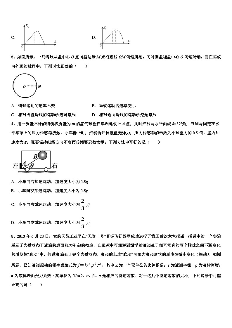 2026届湖南省长沙市宁乡一中高三冲刺模拟物理试卷含解析第2页