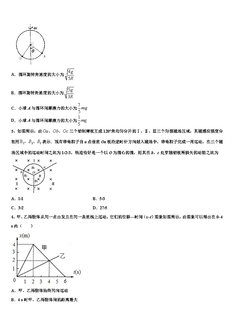 2026届湖南省长沙雅礼中学高考适应性考试物理试卷含解析第2页