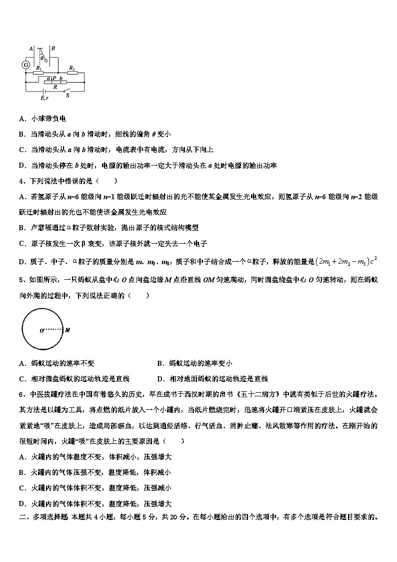 2026届湖南省长沙县第六中学高考物理一模试卷含解析第2页