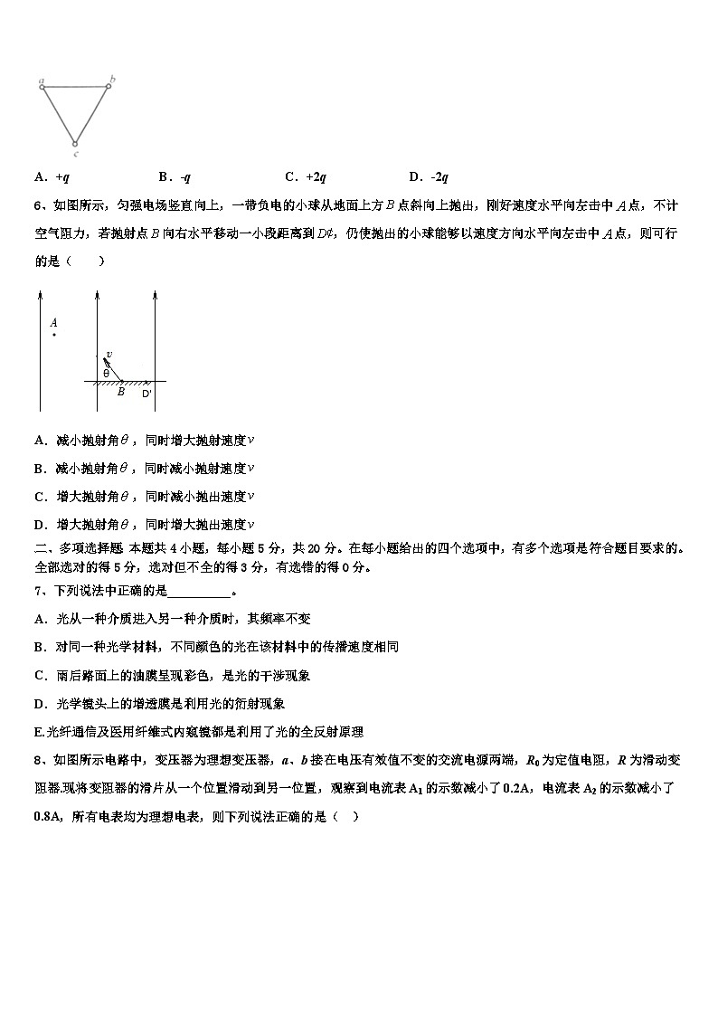 2026届华中师范大学新高考适应性考试物理试卷含解析第2页