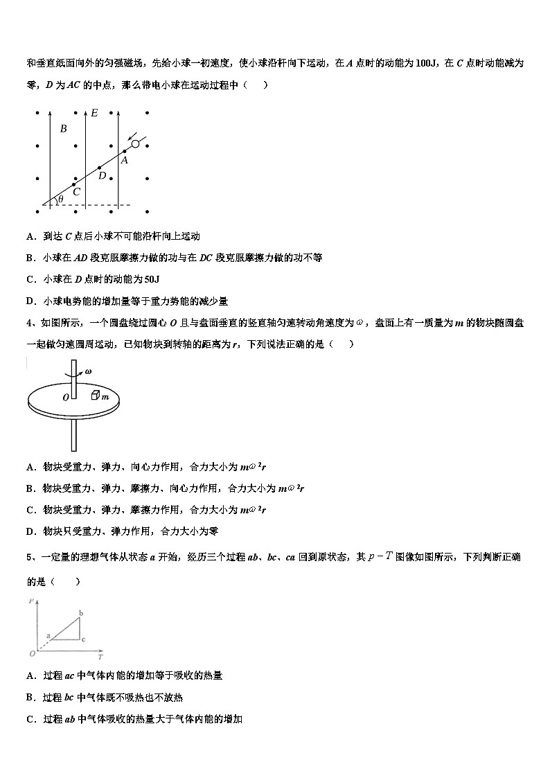2026届湖南师大附中高考物理倒计时模拟卷含解析第2页