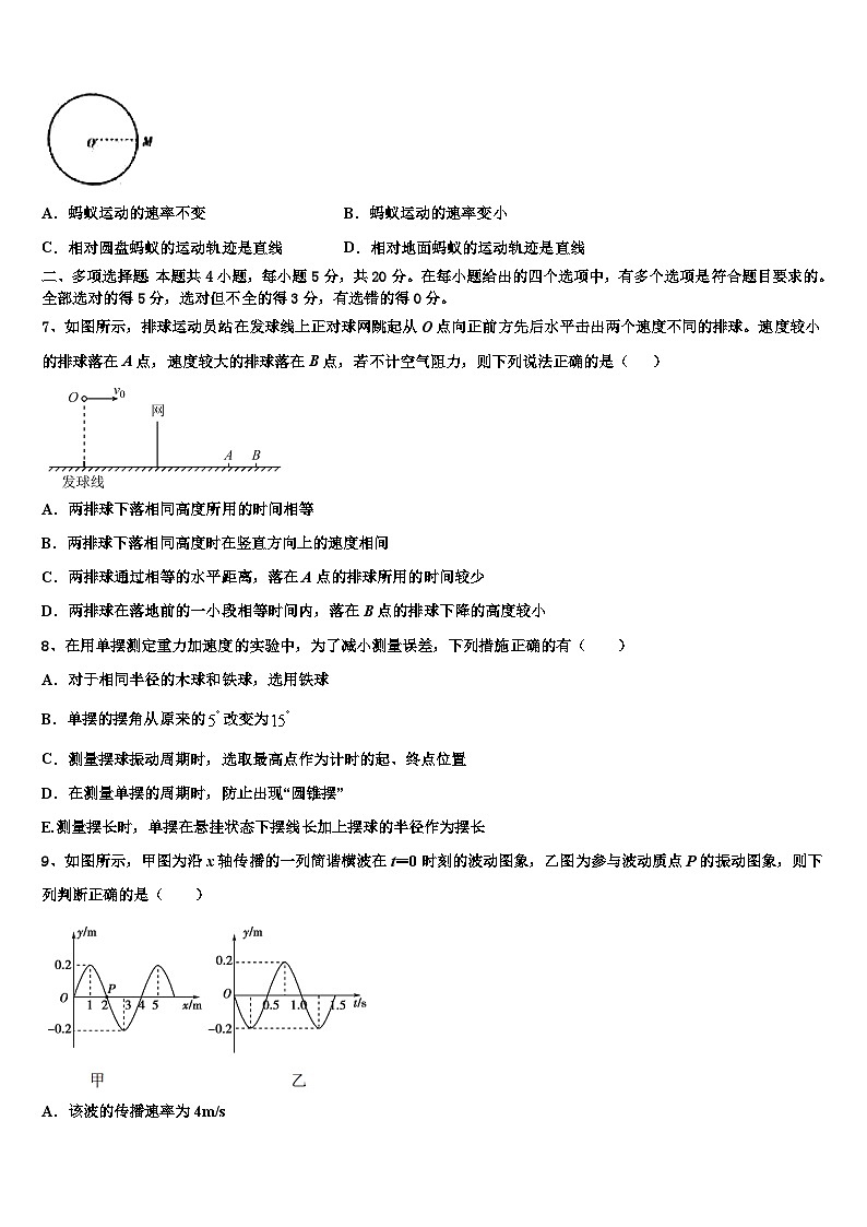 2026届吉林省安图县第一中学高考物理全真模拟密押卷含解析第3页