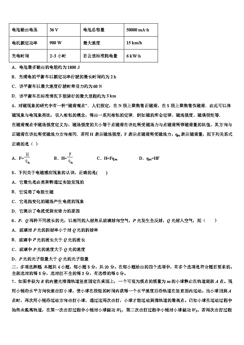 2026届吉林省东北师大附属中高考仿真模拟物理试卷含解析第2页