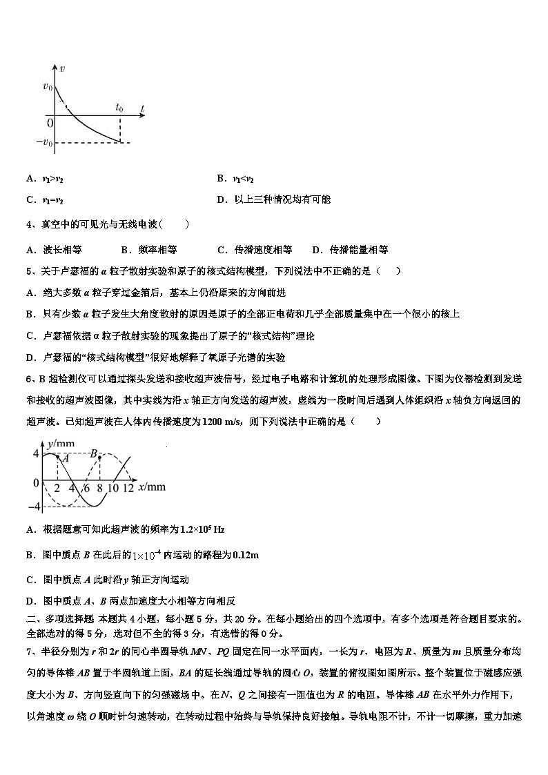 2026届吉林省东丰县第三中学高考物理押题试卷含解析第2页