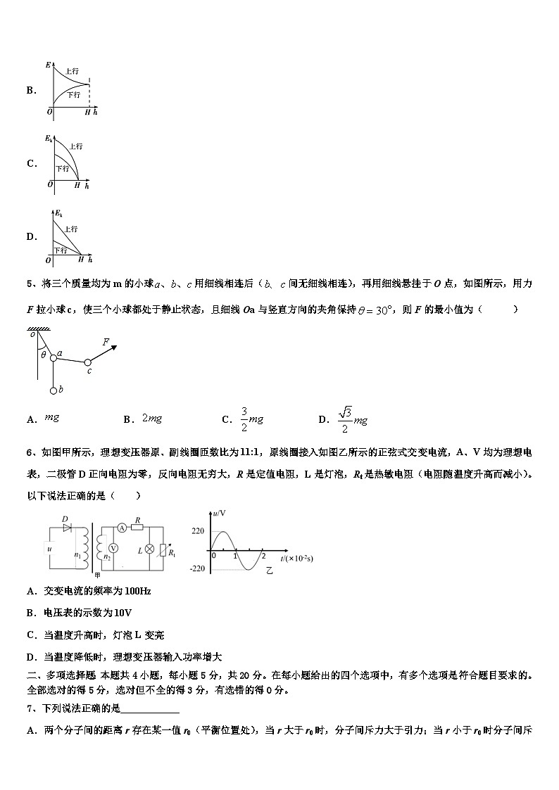 2026届吉林省集安市第一中学高考物理倒计时模拟卷含解析第3页
