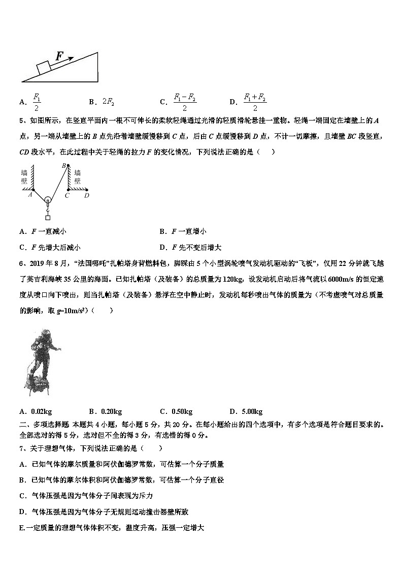 2026届吉林省蛟河市朝鲜族中学高考冲刺物理模拟试题含解析第2页