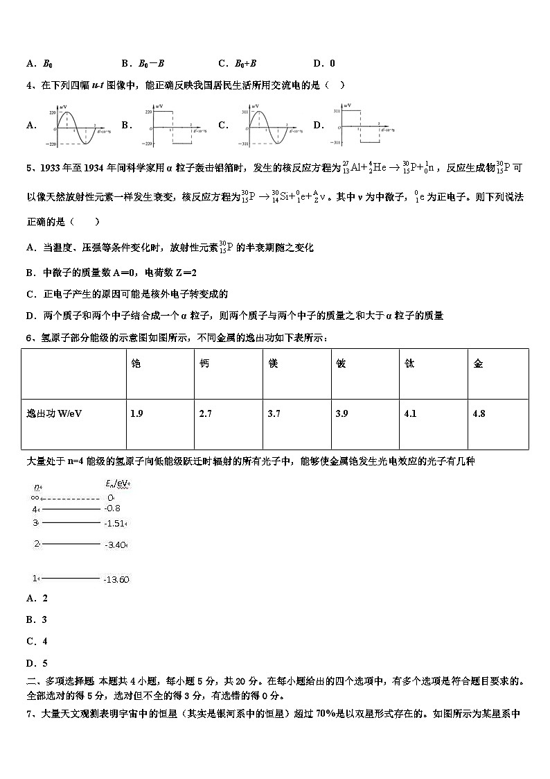 2026届吉林省联谊校高考物理五模试卷含解析第2页