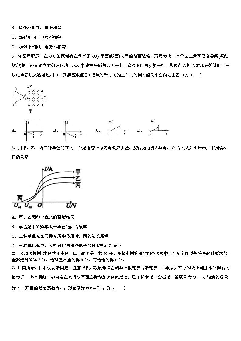 2026届吉林省公主岭市范家屯镇一中高考物理倒计时模拟卷含解析第2页